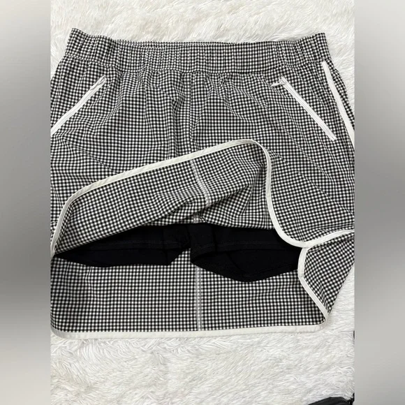Talbots Black and White Gingham Skirt